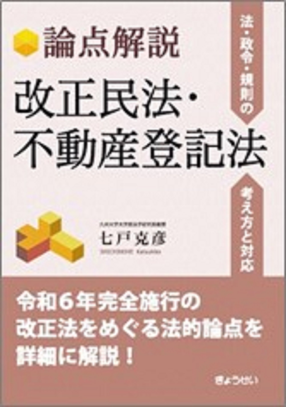 論点解説　改正民法・不動産登記法：法・政令・規則の考え方と対応